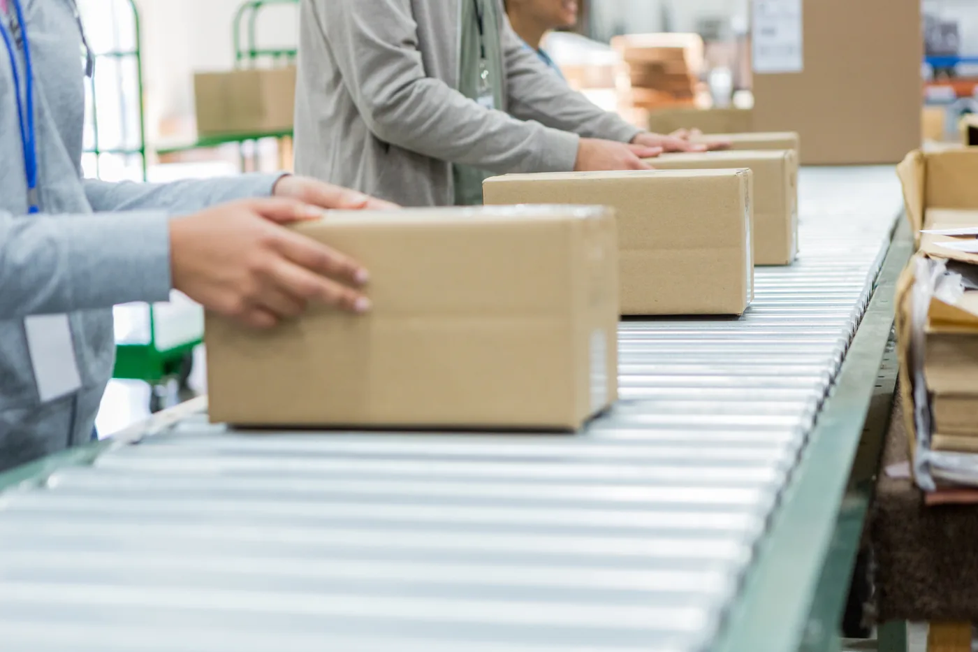 Conveyor packing line at J.M. Field's Fort Lauderdale facility